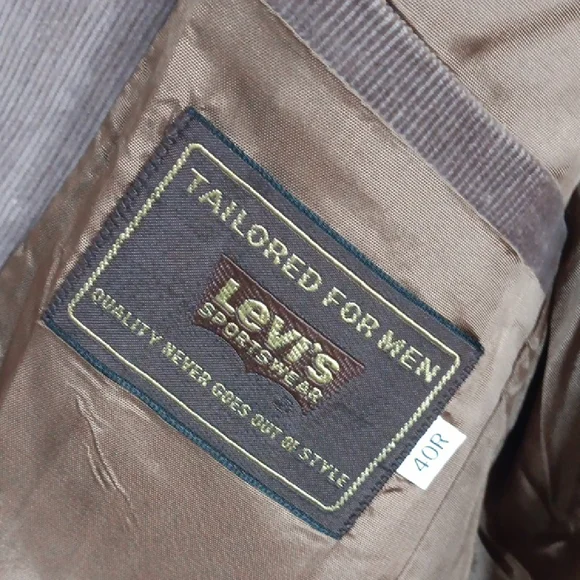 Vtg LEVI'S SPORTSWEAR '70s Mid Whale Cord Blazer